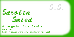 sarolta smied business card